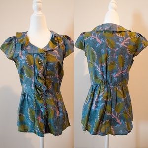 Anthropologie peplum top